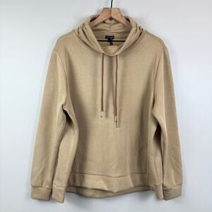 Coco + Carmen Sweatshirt Women's L/XL Beige Stretch Long Sleeve Pullover NWT